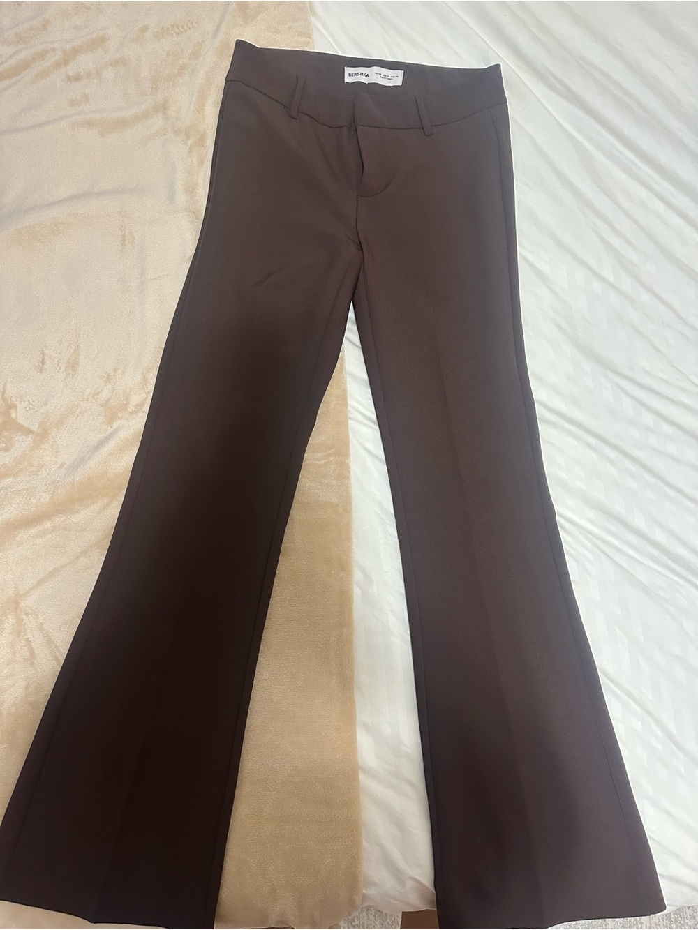 Bershka Brown Flare Pants
